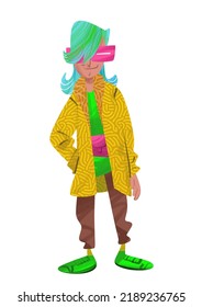 Character Design The Boy With Harajuku Fashion Style