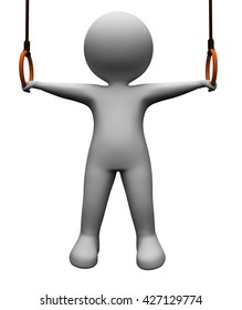 Character Exercise Meaning Getting Fit And Training 3d Rendering