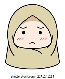 Character Muslim Woman Chibi Face