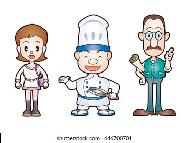 Character of a person (fashion, cooking, architect) - Powered by Shutterstock