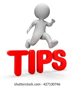 Character Tips Meaning Trick Man And Suggestions 3d Rendering