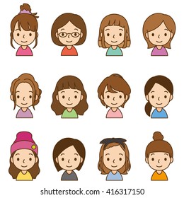 characters of cute comic style 