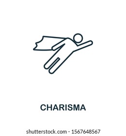 Charisma Icon Outline Style. Thin Line Creative Charisma Icon For Logo, Graphic Design And More.