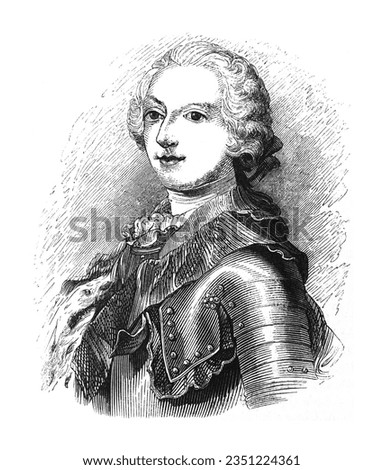 Charles Edward Stuart (1720-1788) - the elder son of James Francis Edward Stuart - Vintage engraved illustration Stock photo © 