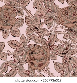 Charming All-Over Flower and Leaf Patterns with Texture