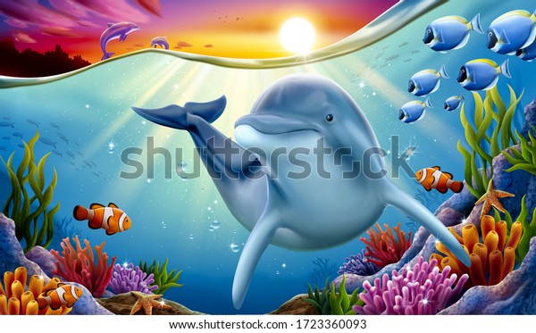 Sea dolphin Images, Stock Photos & Vectors | Shutterstock