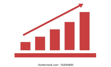 Charts Showing Growth Red Stock Illustration 762044830 | Shutterstock