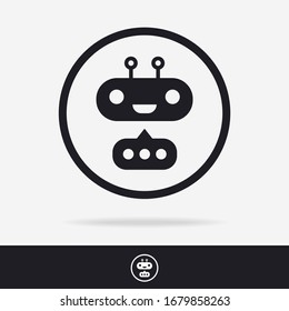 Chat Bot Icon Set Isolated On Background For Chatting Technology, Connection. Illustration