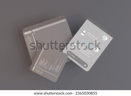 Chat bot on, AI assistant robot to communicate with users. Programming Web Prompt AI, 3D Cool Black Background Illustration