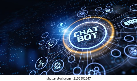 Chat Bot Robotic Business Service Process Automation RPA Concept.