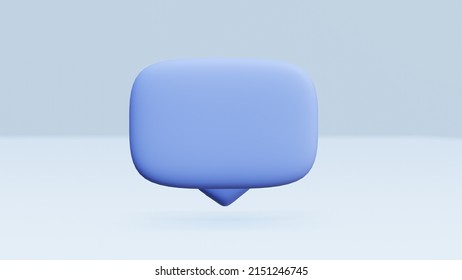 Chat box 3d rendering model  isolated on a blue background ,3d rendering illustration