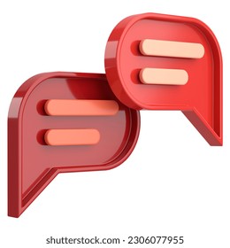 Chat bubble. Chat icon. 3D illustration.