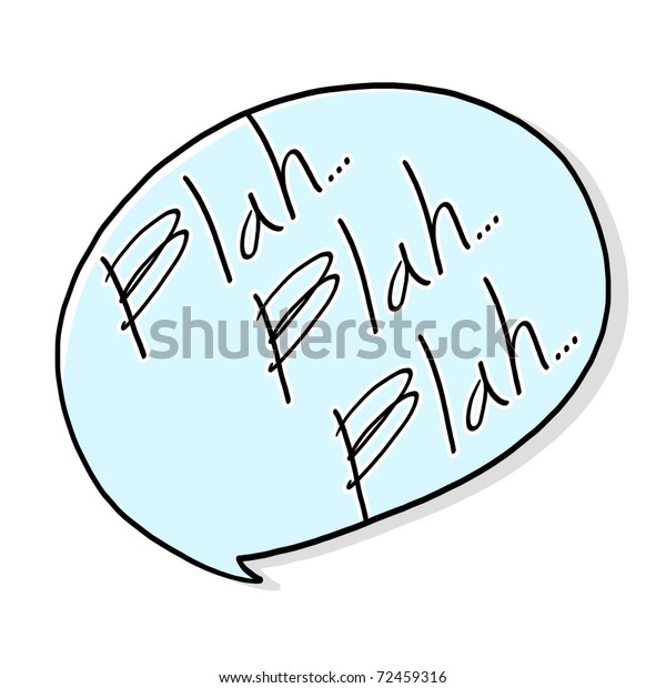 Chat Bubble Illustration Blah Blah Blah Stock Illustration 72459316