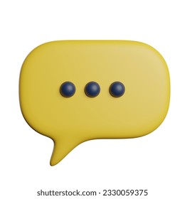 Chat Bubble Talk 3D Rendering Illustration