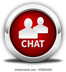 chat button isolated. 3D illustration
