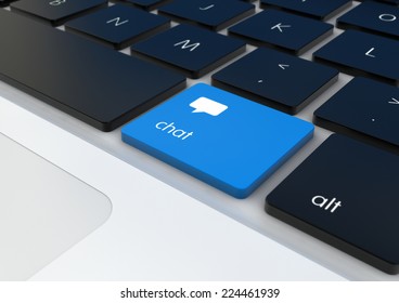 chat button on a keyboard
