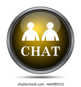Chat icon. Internet button on white background.