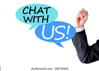 Chat with us concept