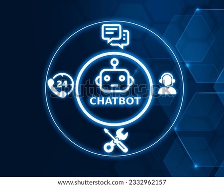 Chatbot for technical support, virtual assitant, automatic support agent concept, conversational agent, text based agent