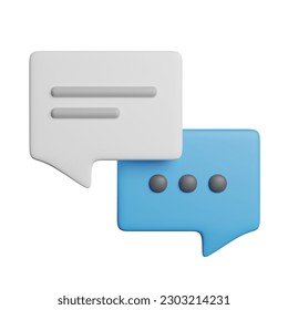 Chatting Conversation Message 3D Rendering Illustration