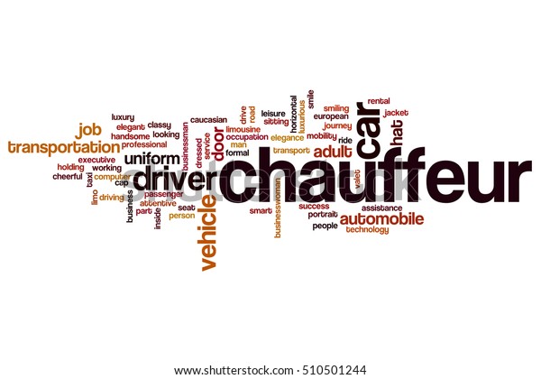 Chauffeur word cloud\
concept