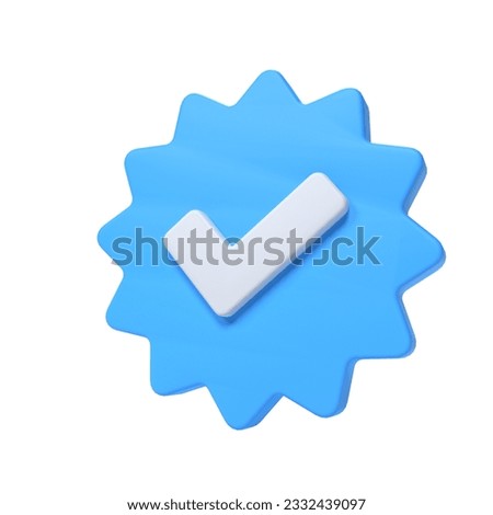 check 3D icon vector illustration asset element