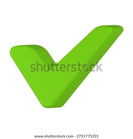 check mark, agree, approve, check list icon symbol 3d rendering