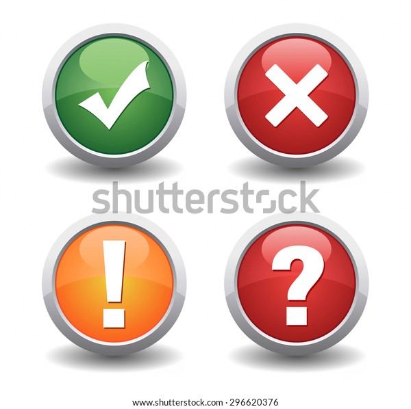 Check Mark Cancel Exclamation Question Mark のイラスト素材