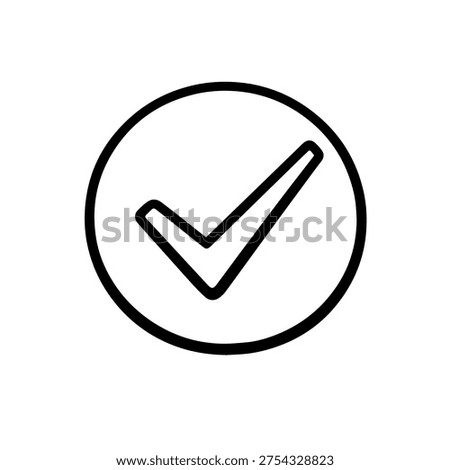 Check Mark Circle Icon – Approved Verified Tick Symbol