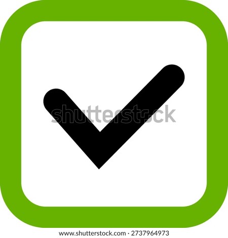 Check mark logo vector or icon.  approvement or cheklist design
