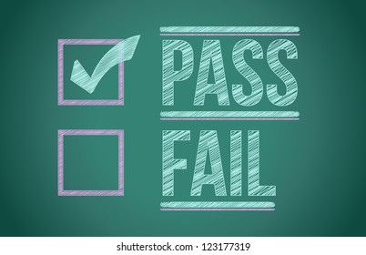 check mark for pass selection illustration design