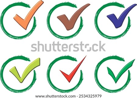 Check mark right, tick or correct icon. 3d realistic embossed symbol on white background. Check-mark icon for business, office, poster, and web designs.