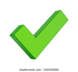 Check Mark Sign Isolated 3d Rendering Stock Illustration 1105245065 ...