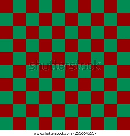 A check pattern with a Christmas atmosphere, a normal check pattern that can be used as a background pattern
