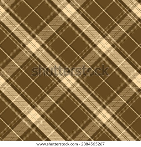 Check Plaid Seamless Pattern, Diagonal Gingham In Black and Brown Multi Lumberjack Tartan Vector Pixel Textured
