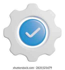 Check Tick Done 3D Rendering Icon Illustration