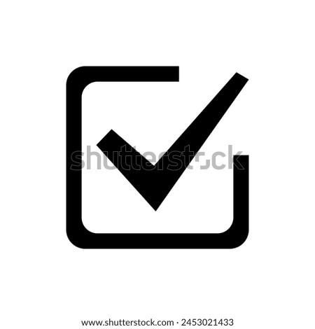 Checked box icon vector illustration 