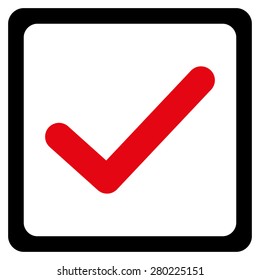 Checked Checkbox Icon Business Blood Bicolor Stock Illustration ...