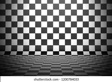 Checker Room Background 3d Illustation Stock Illustration 1200784033 ...