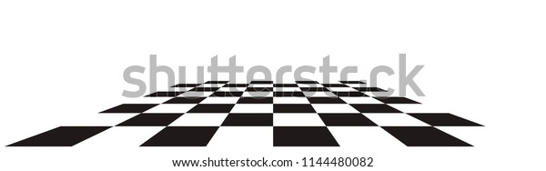 Checkerboard, chessboard, checkered plane in\
angle perspective. Tilted, vanishing empty\
floor.