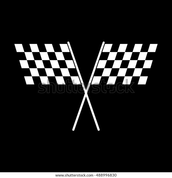 The checkered flag icon. Finish and start,\
winner symbol. Flat \
illustration