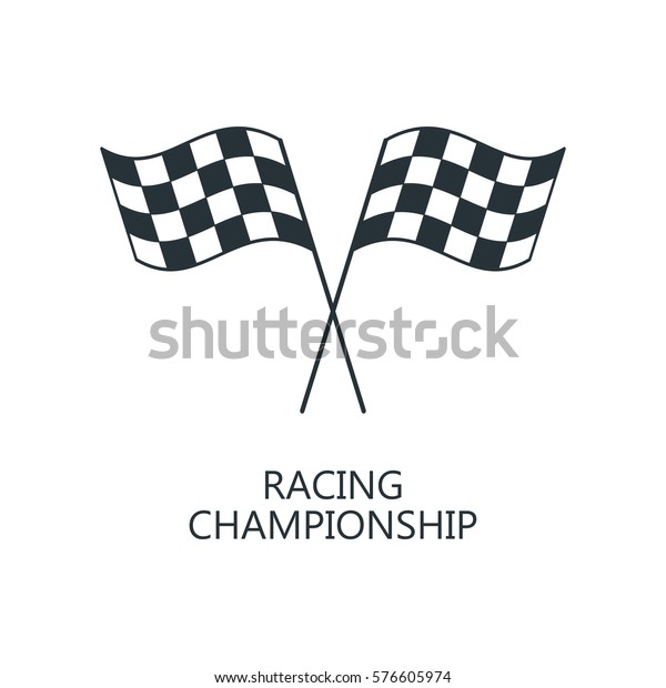 Checkered flags icon.\
Crossed black and white checkered flags Championship Stock\
illustration. Raster\
copy.