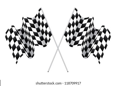 Checkered Flags Vector Stock Vector (Royalty Free) 55748035