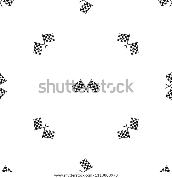 Checkered racing flags pattern\
repeat seamless in black color for any design. geometric\
illustration
