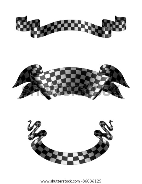 Checkered ribbons set, bitmap\
copy
