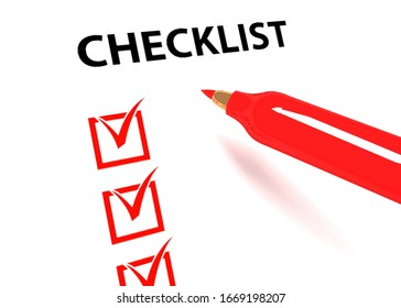 Checklist Concept 3d Illustration Stock Illustration 1669198207 ...