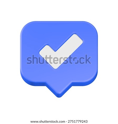 checkmark icon 3d rendering, approve, agree symbol