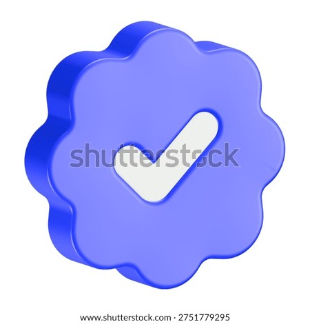 checkmark icon 3d rendering, approve, agree symbol