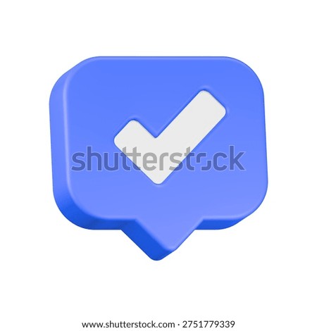 checkmark icon 3d rendering, approve, agree symbol