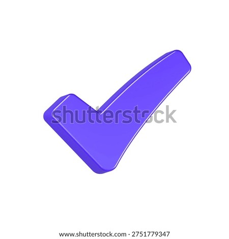 checkmark icon 3d rendering, approve, agree symbol